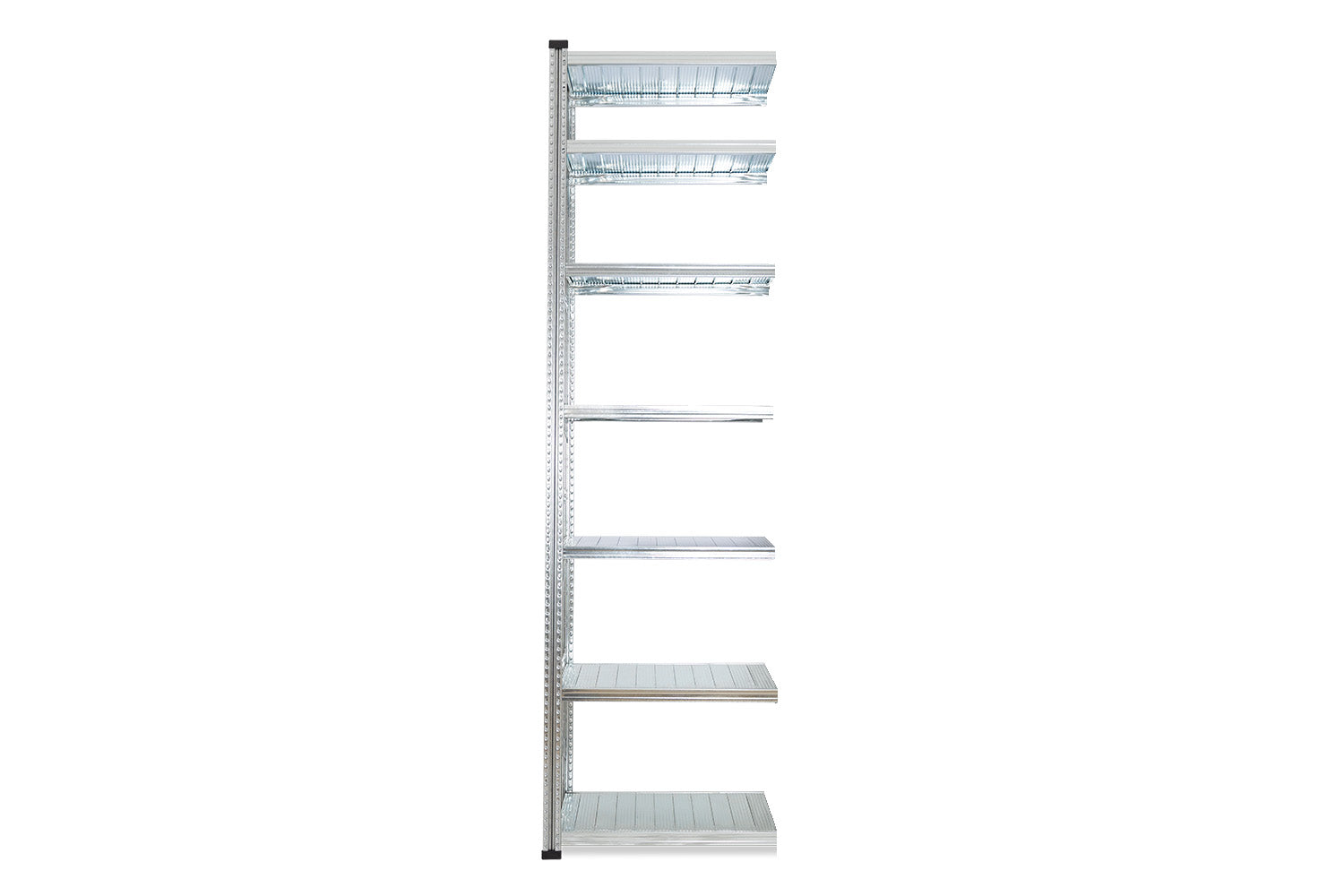 Metalsistem SUPER S1 Anbauregal 2500x1085x400 mm sendzimirverzinkt mit 7 Böden